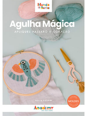 E-Book Apliques / pássaro e coração - Bordado agulha mágica - Moldes e prints