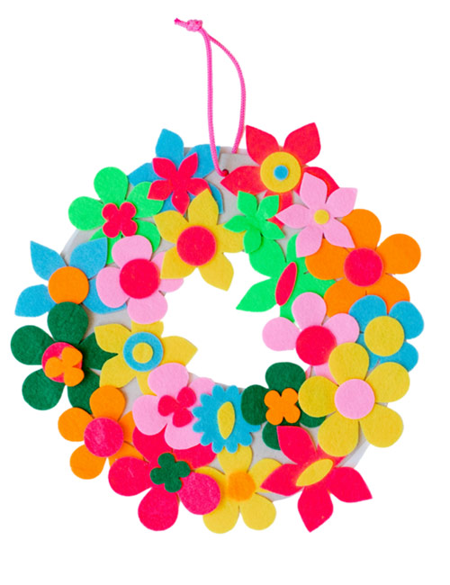 Kit kids - Coroa com flores de feltro - Individual - Kits DIY - Kits Eventos