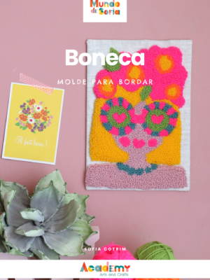 E-Book Boneca - Bordado agulha mágica - Moldes e prints