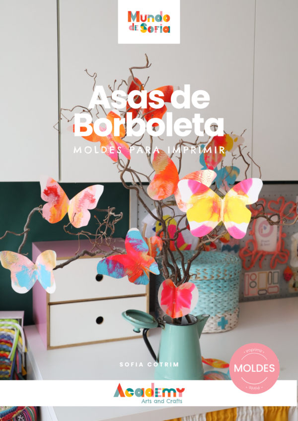 E-Book Asas de Borboleta - Moldes e prints