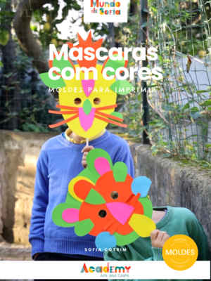 E-Book Máscaras com cores - Moldes e prints