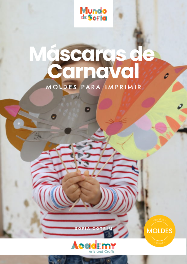 E-Book Máscaras de Carnaval - Moldes e prints