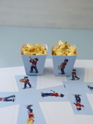 Festa da Banda- Caixa de Pipocas - Moldes e prints