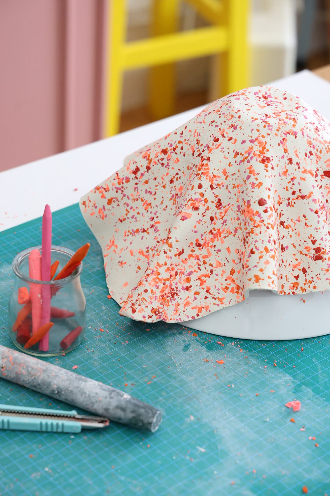 Massa de modelar diy . Como fazer efeito marmoreado terazzo