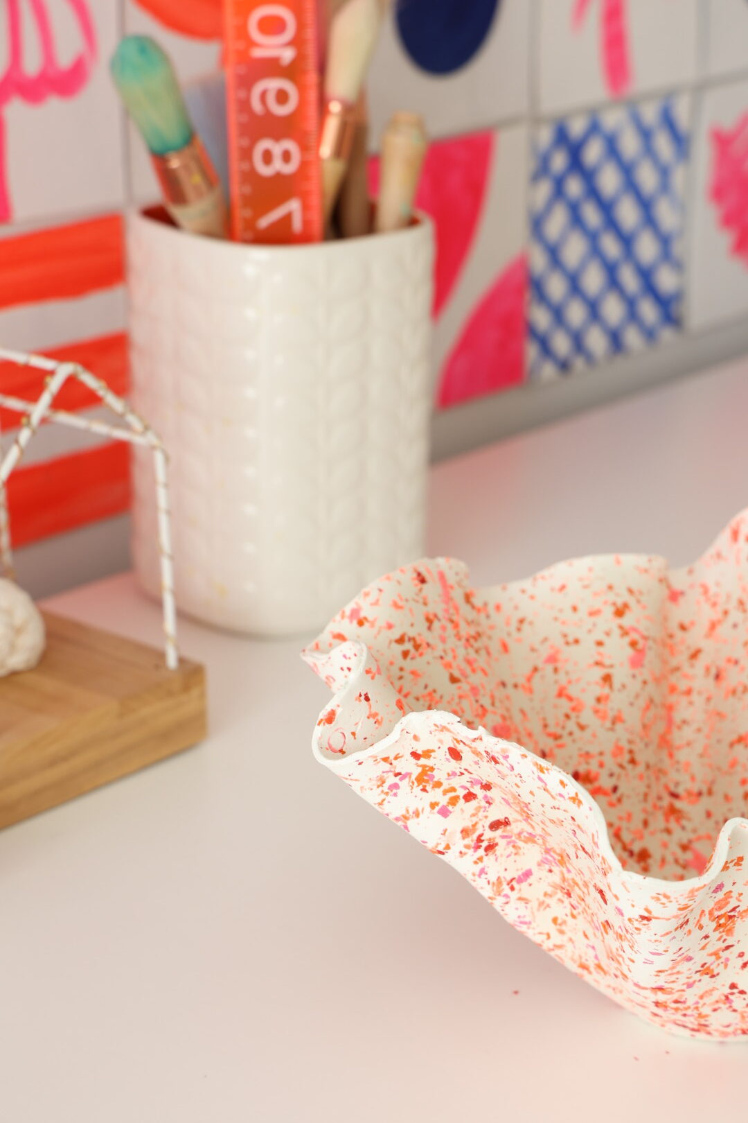 Massa de modelar diy . Como fazer efeito marmoreado terazzo